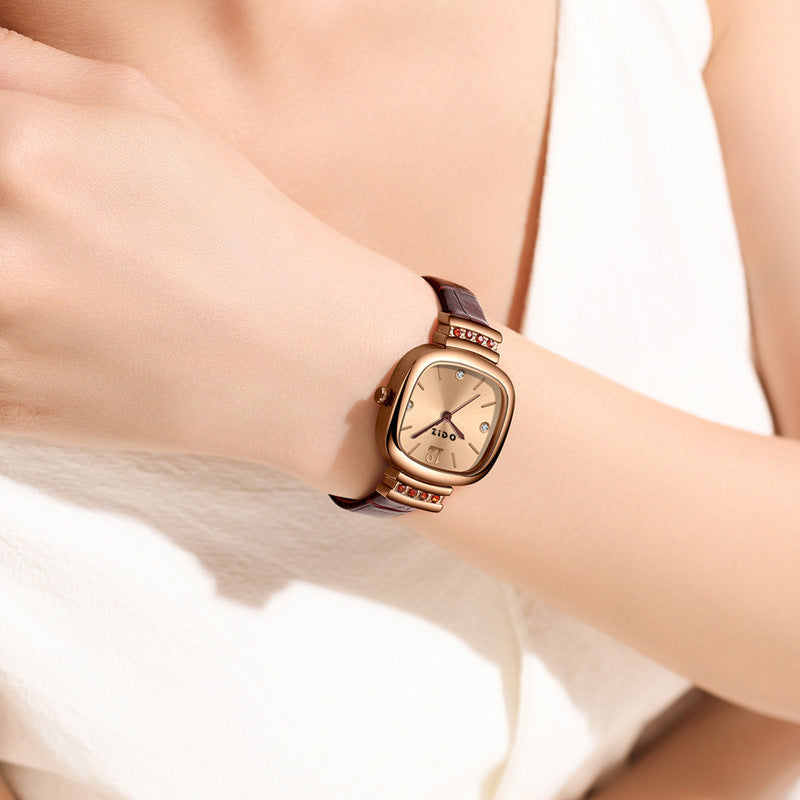 Round dial watch with modern design – Femina