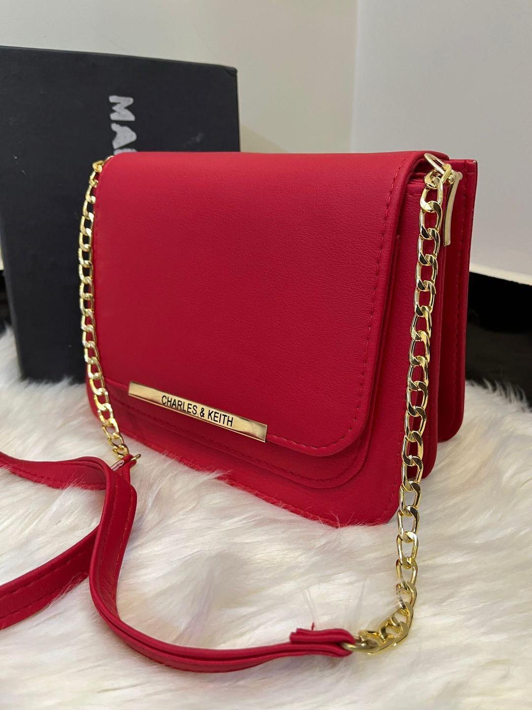 Chic red crossbody bag